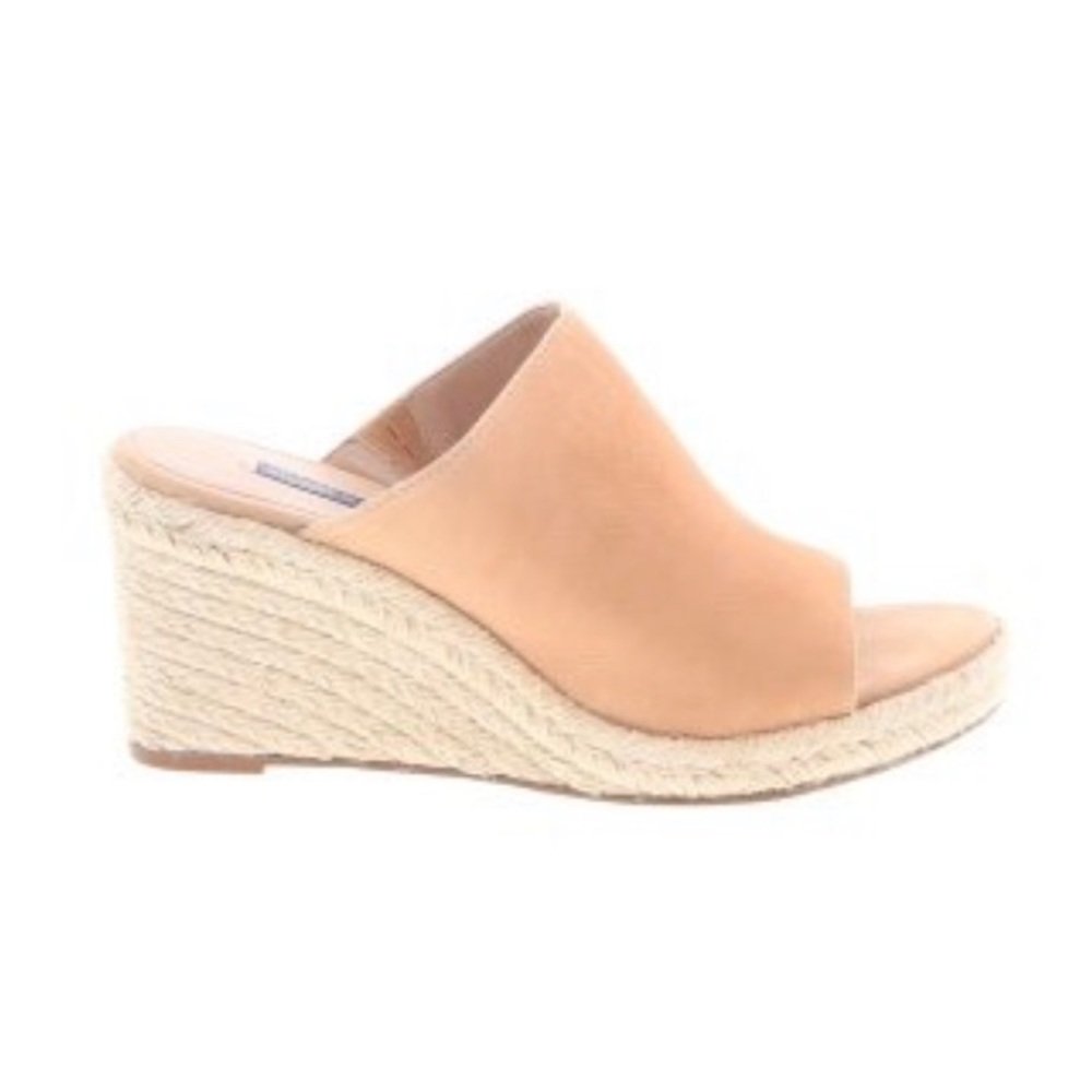 new Stuart Weitzman ❃ Platform Suede Espadrille Wedge Sandal ❃ Adobe Champagne - Picture 1 of 16